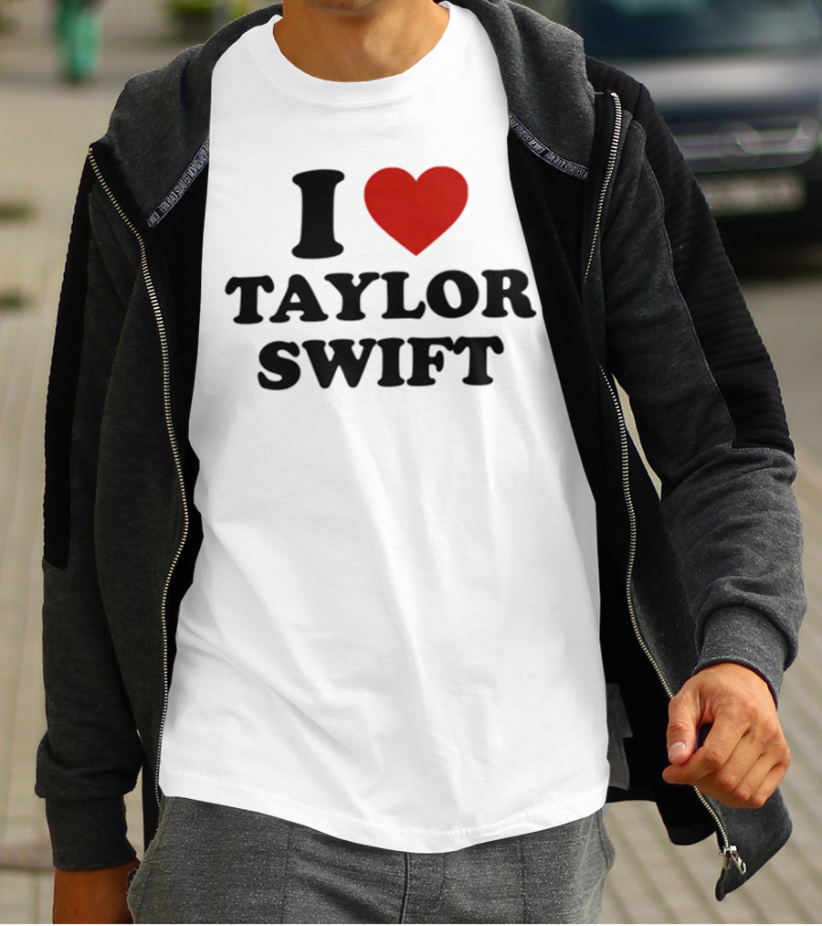 I Love Taylor Swift Red Heart Pin T-Shirt