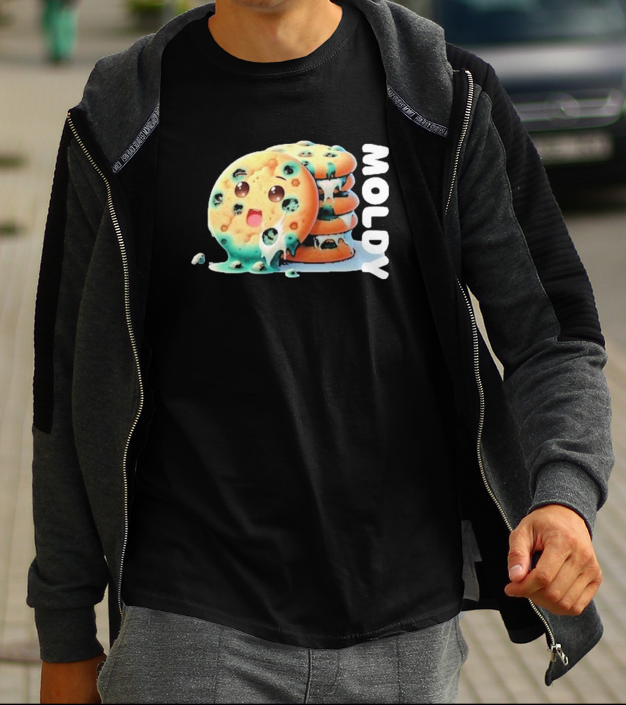 Moldy Cookies Stack With Cute Melting Face T-Shirt