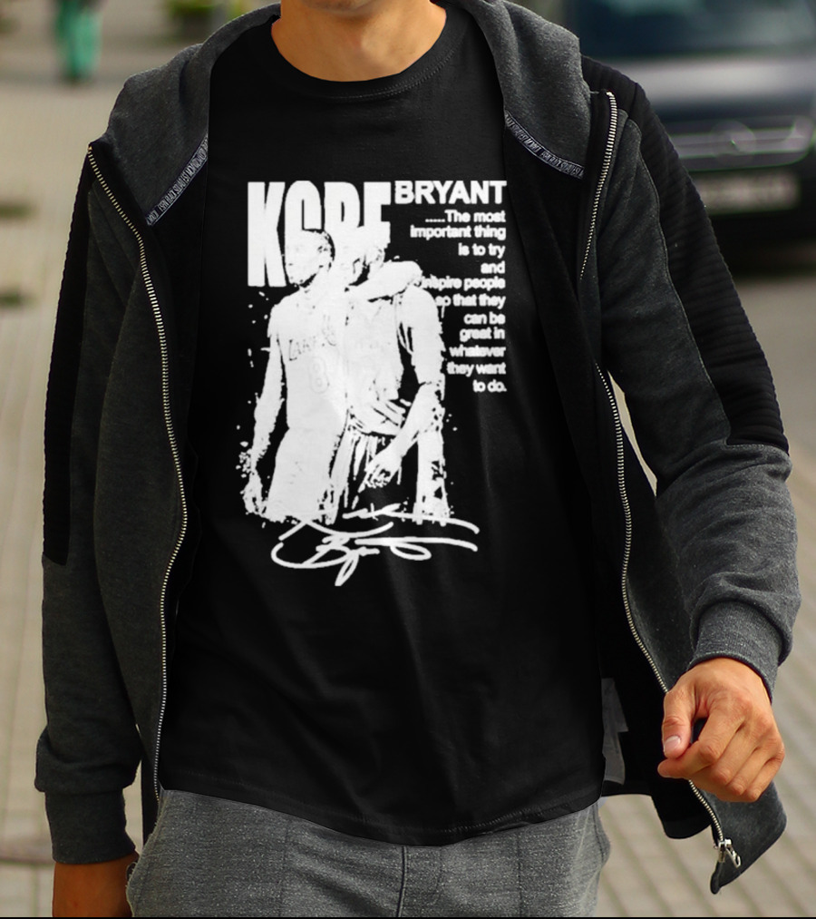 Kobe Bryant Los Angeles Lakers Signature Inspirational Message T-Shirt