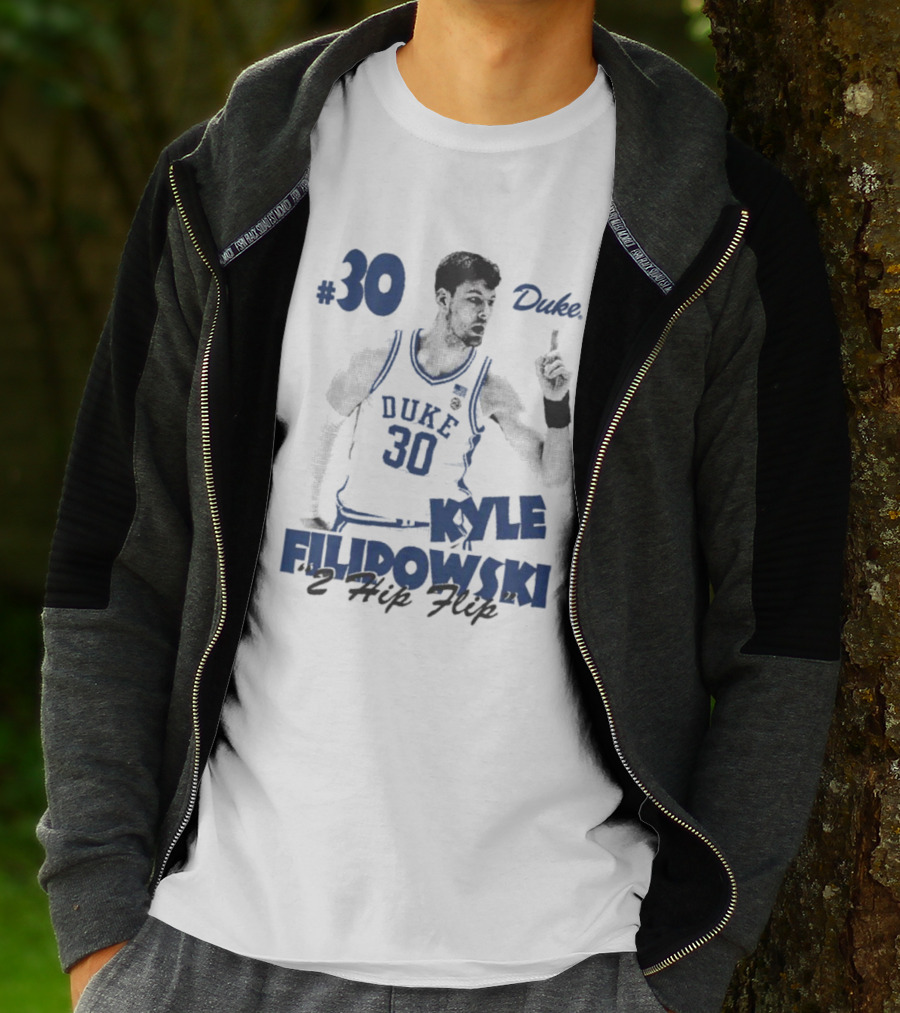 Kyle Filipowski Duke #30 2 Hip Flip T-Shirt
