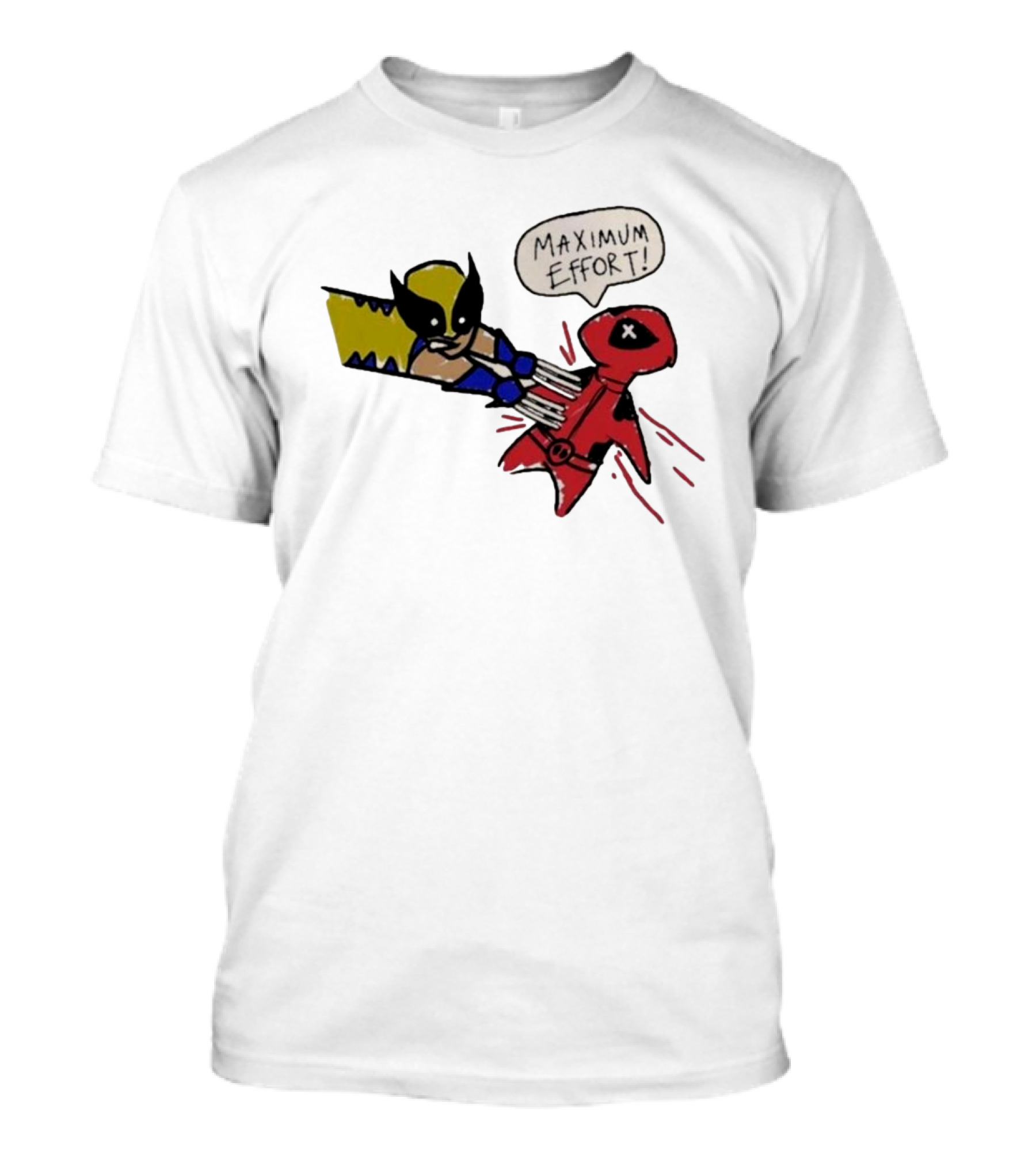 Maximum Effort Deadpool Stabbed By Wolverine T-Shirt