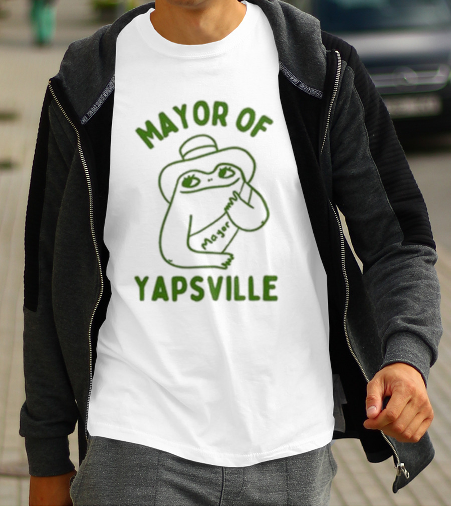Mayor Of Yapville Frog Drawing T-Shirt