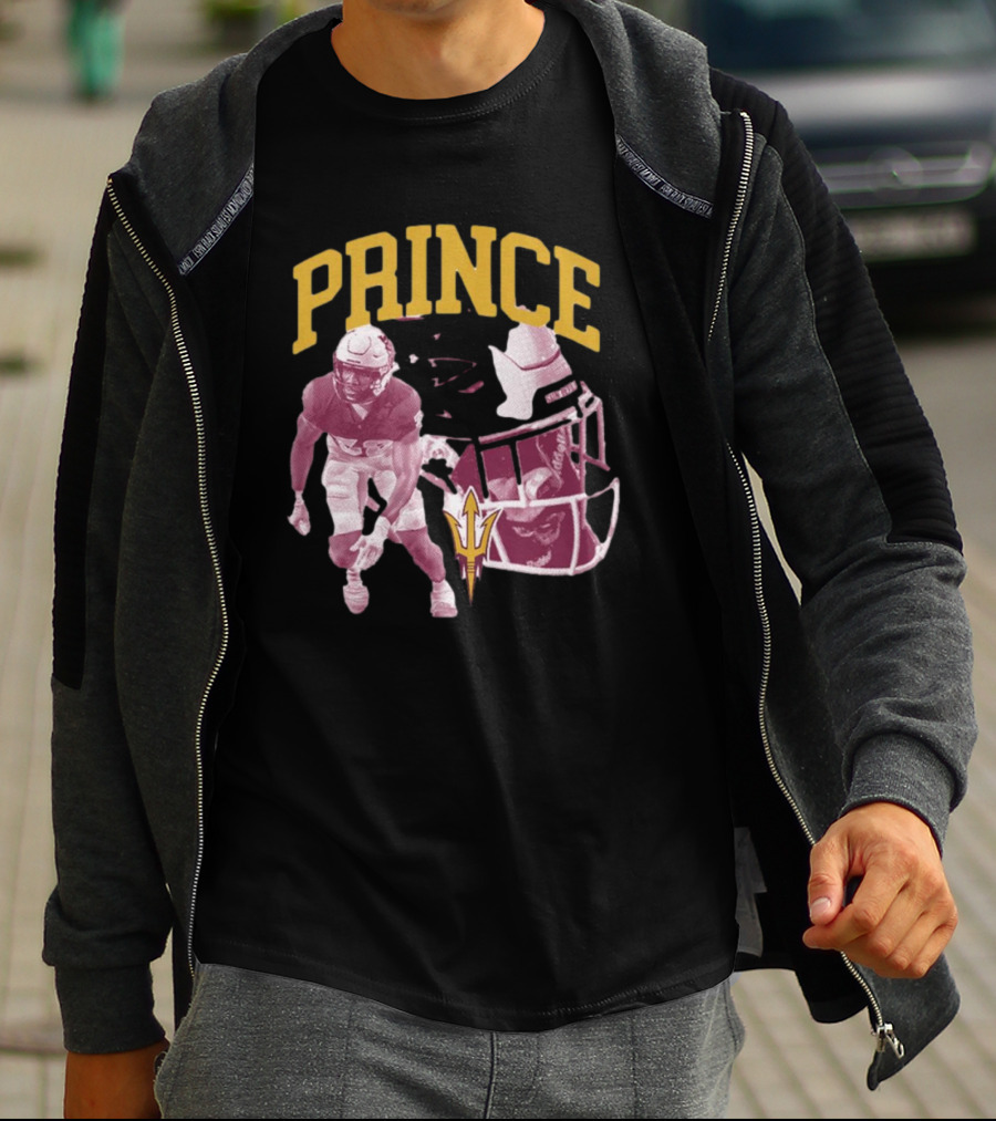 PRINCE Dorbah Arizona State Sun Devils Football Player Action And Helmet T-Shirt