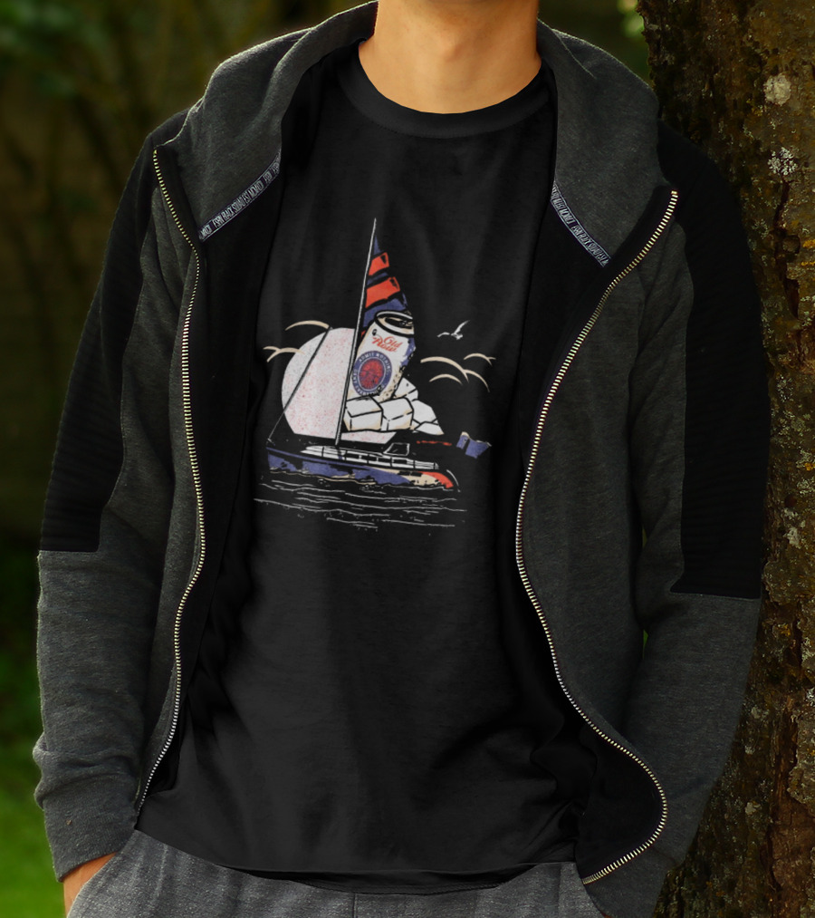 Old Milwaukee Can Sailboat Retro T-Shirt