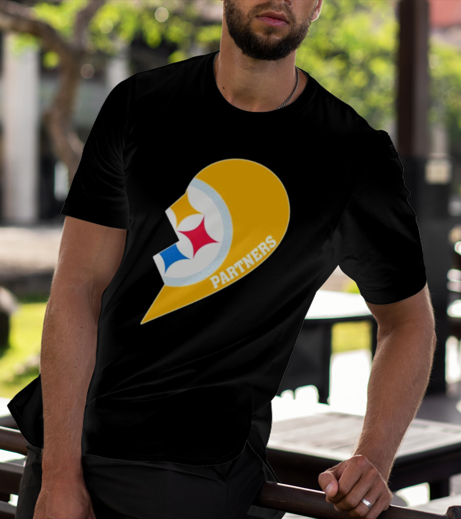 Steelers Partners Half Heart Logo Emblem T-Shirt