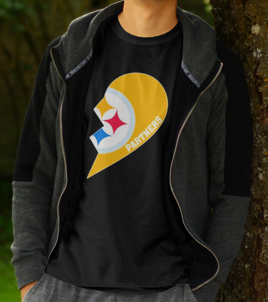 Steelers Partners Half Heart Logo Emblem T-Shirt