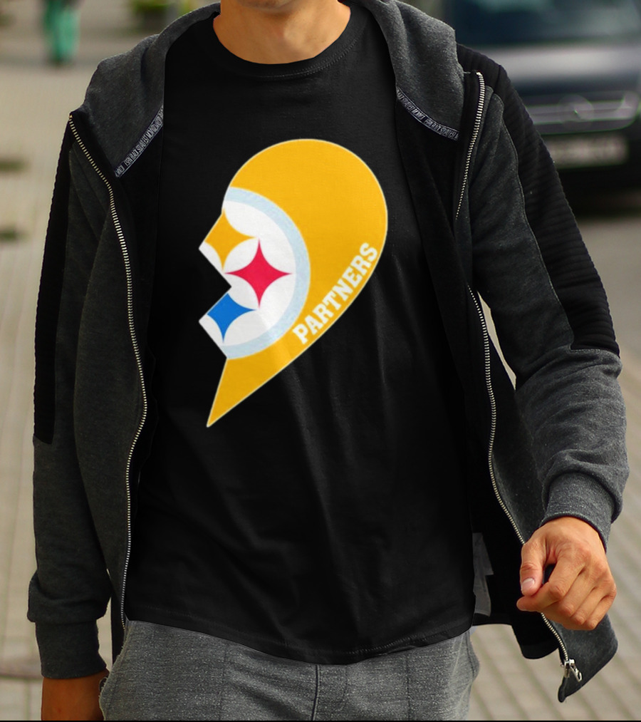 Steelers Partners Half Heart Logo Emblem T-Shirt