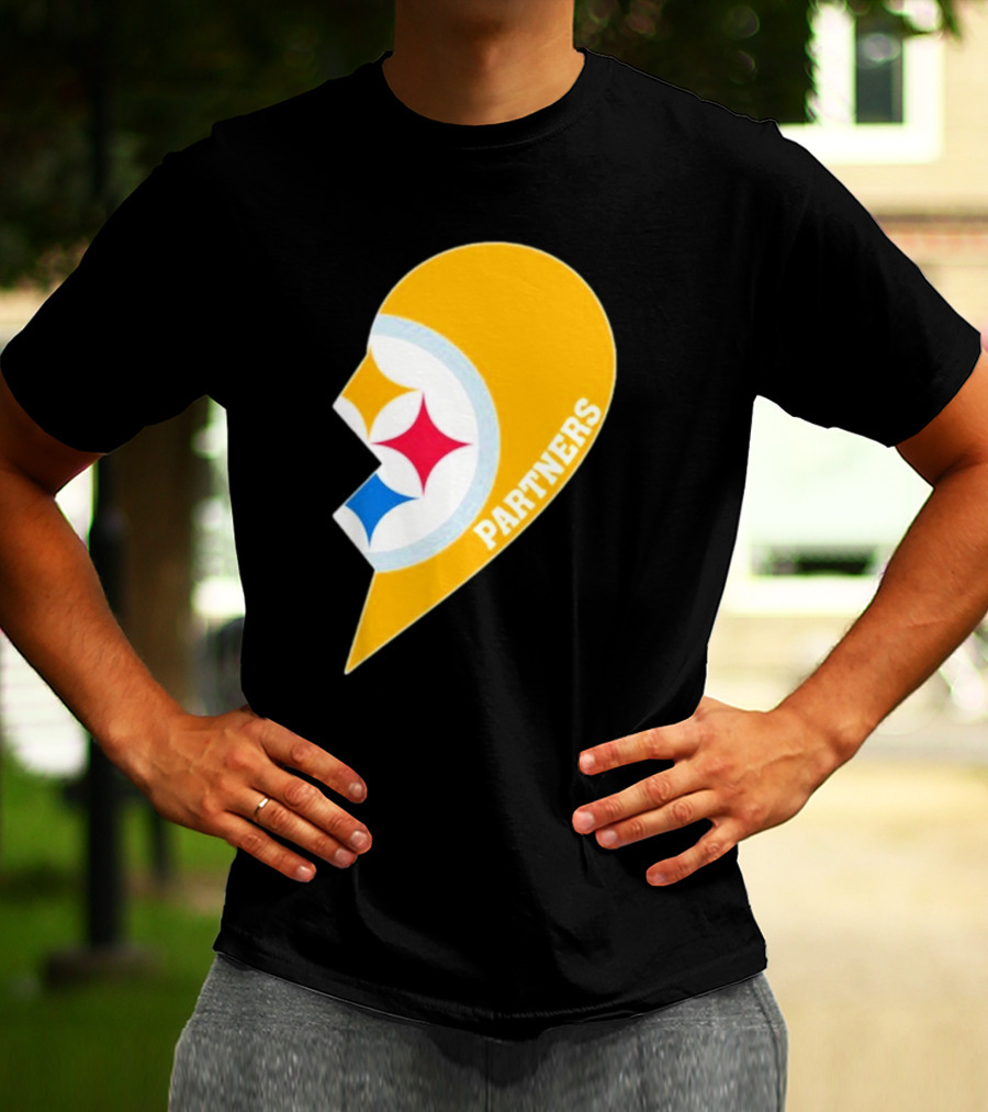 Steelers Partners Half Heart Logo Emblem T-Shirt