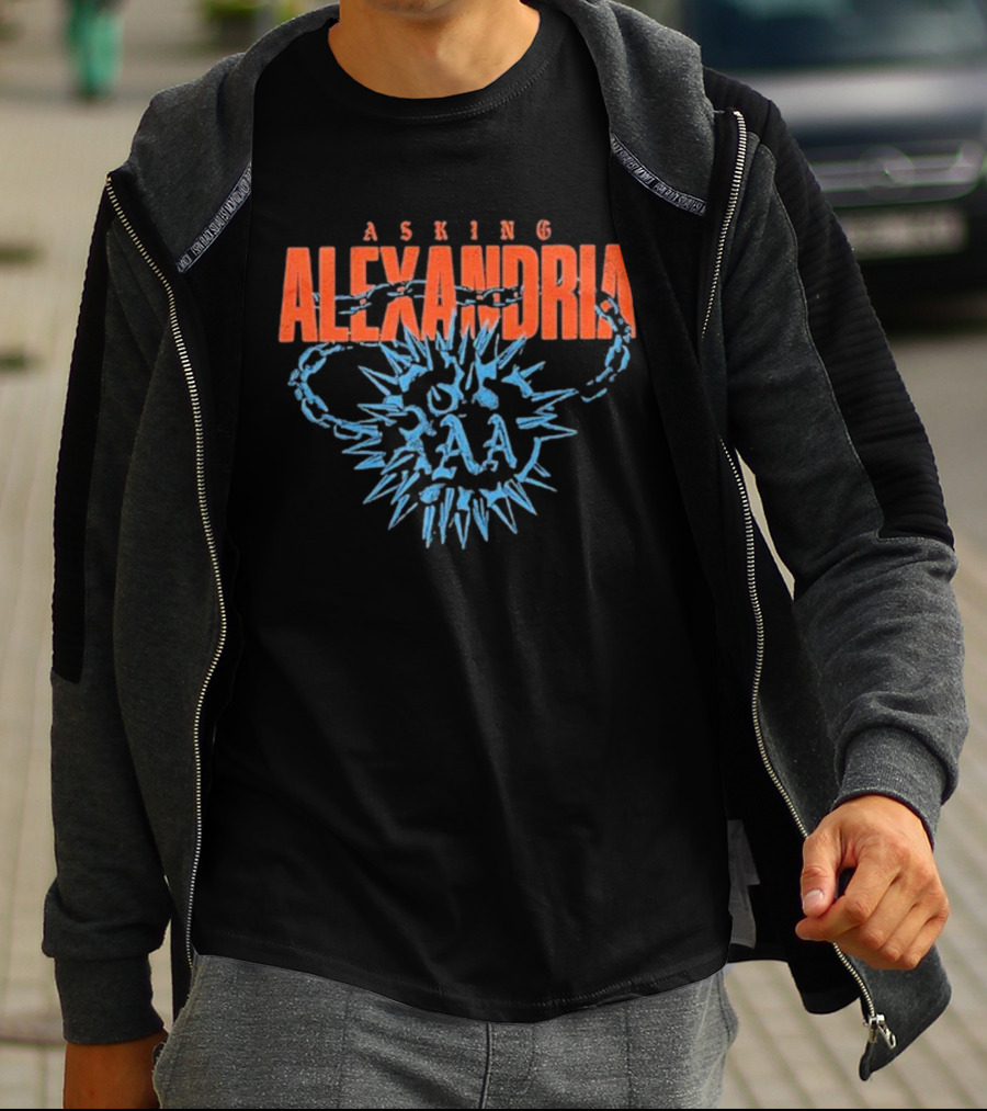 ASKING ALEXANDRIA BLUE FLAIL AND CHAIN T-Shirt