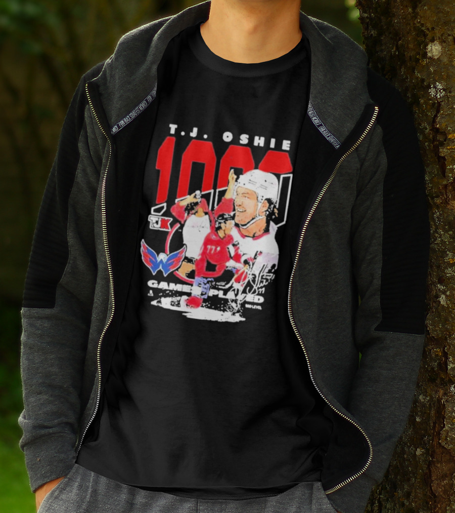 T.J. Oshie 1000 Games Played Washington Capitals TJ1k T-Shirt