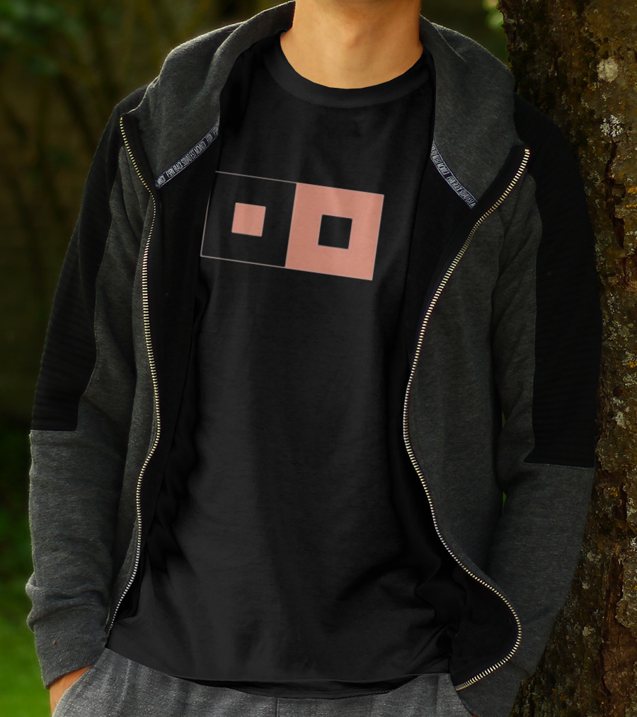 Sable Inverse Squares Minimalist Geometric T-Shirt