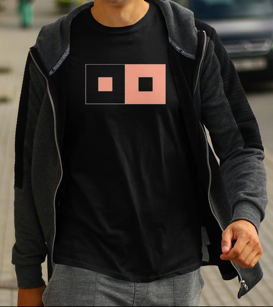 Sable Inverse Squares Minimalist Geometric T-Shirt