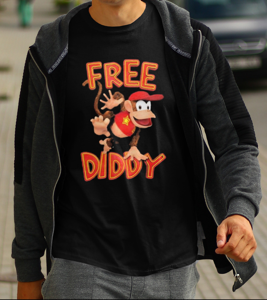 Shithead Steve Free Diddy Kong Nintendo T-Shirt
