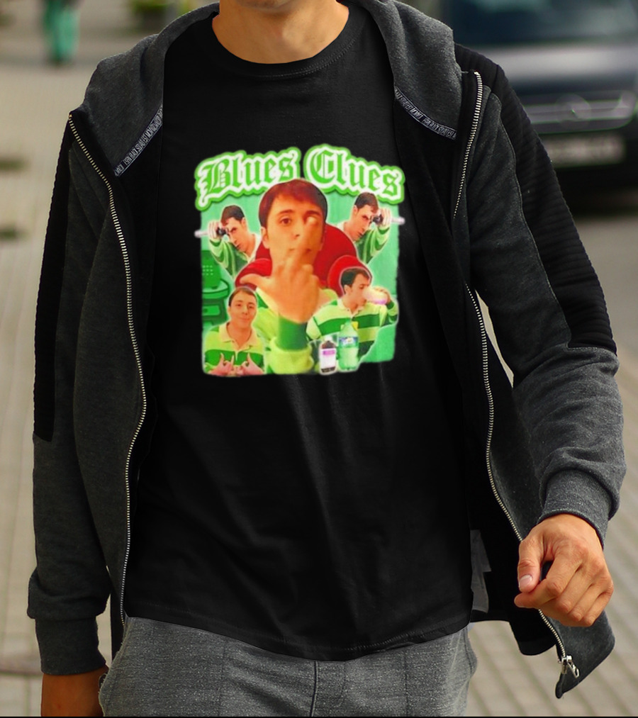 Blues Clues Gangster Funny Steve Meme Mashup T-Shirt
