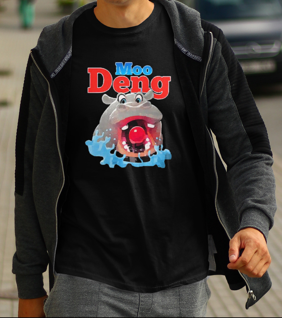 Moo Deng Hungry Hippo Water Splash T-Shirt