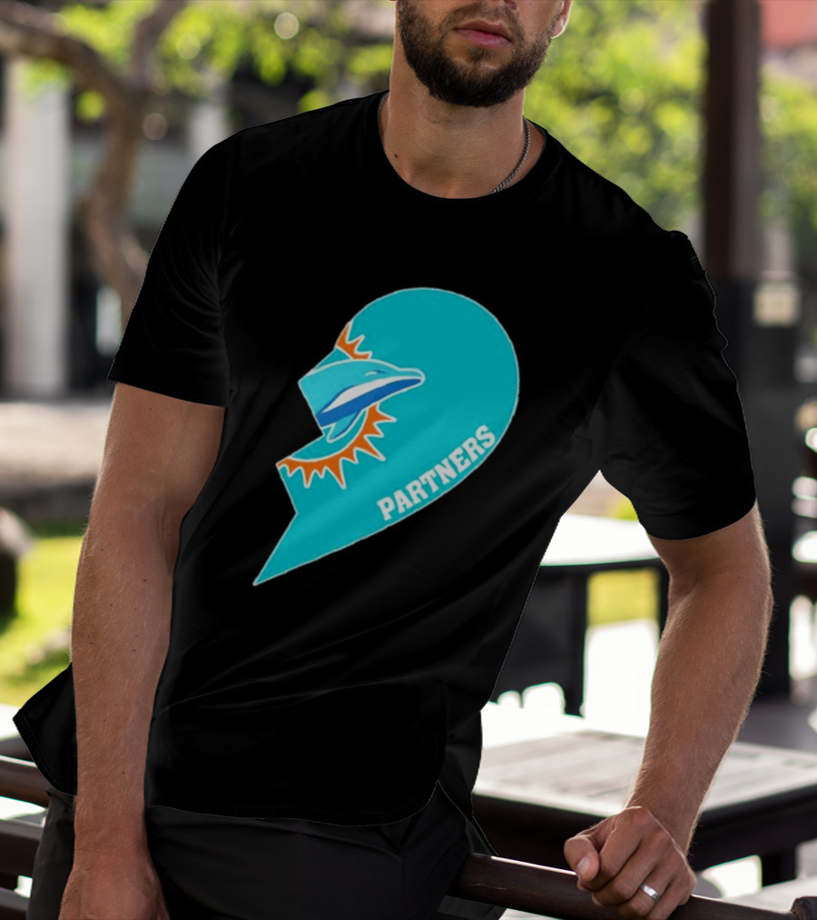 Miami Dolphins Partners Half Heart T-Shirt