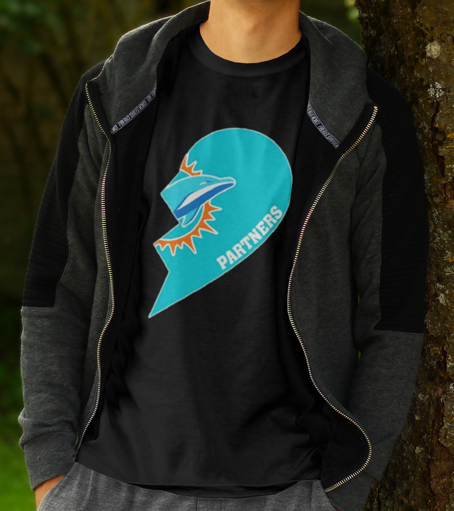 Miami Dolphins Partners Half Heart T-Shirt