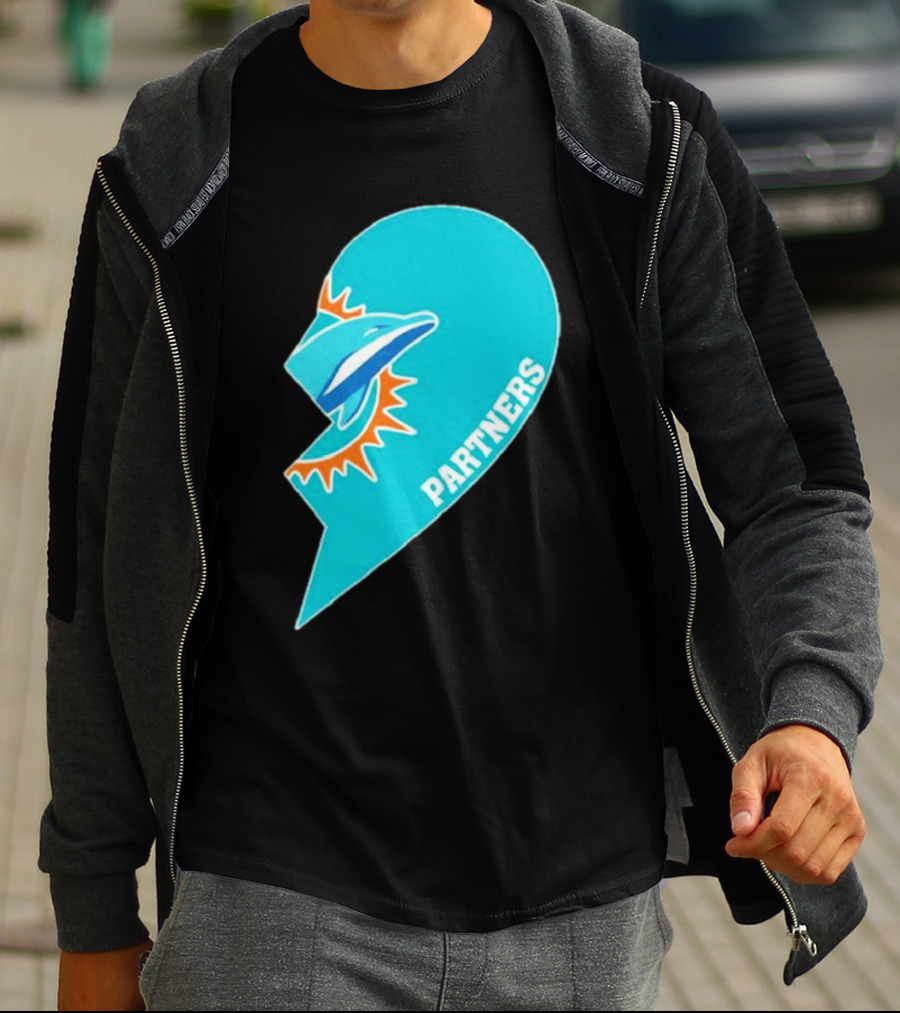 Miami Dolphins Partners Half Heart T-Shirt
