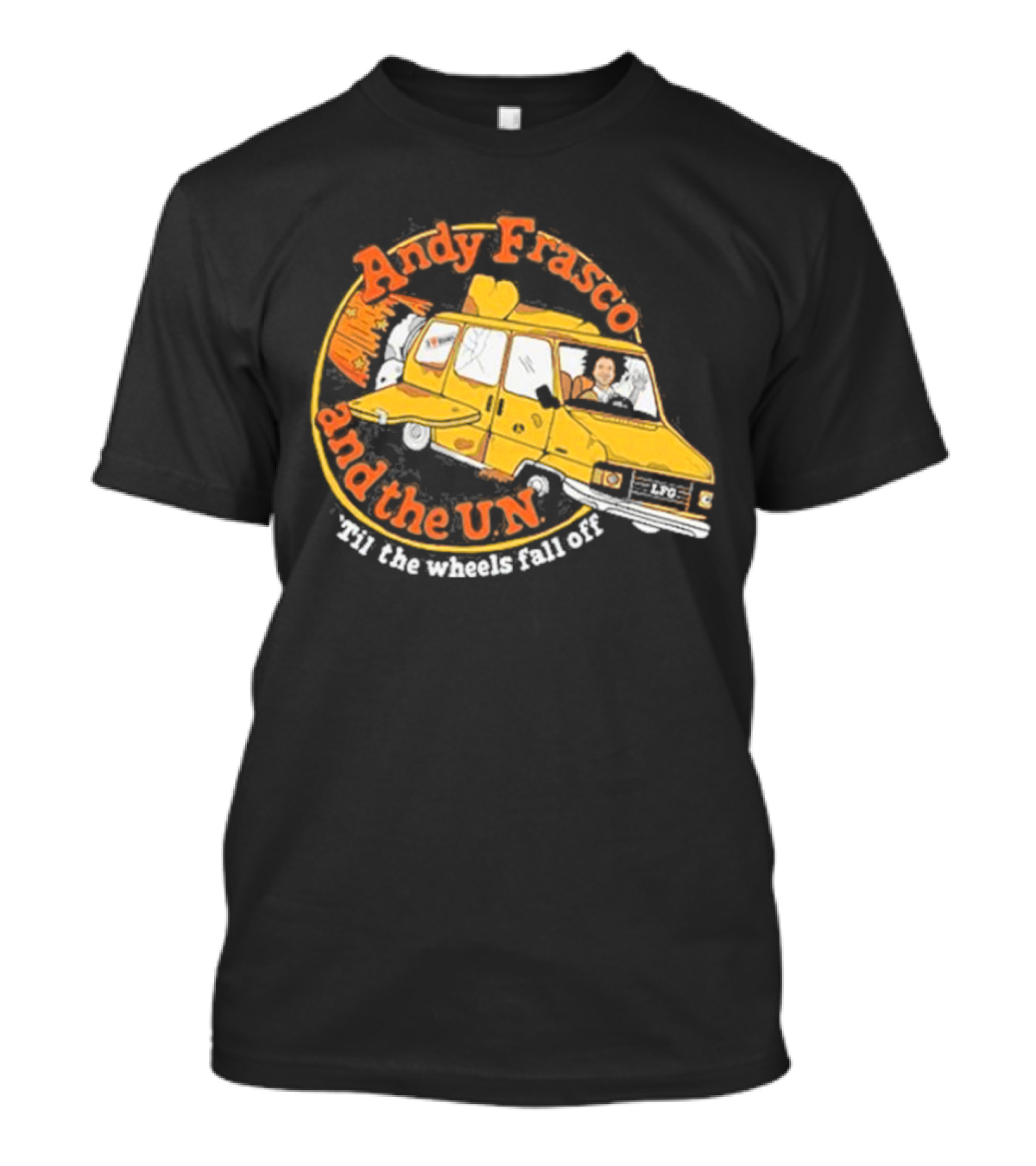 Andy Frasco And The U.N. 'Til The Wheels Fall Off Yellow Van Adventure T-Shirt