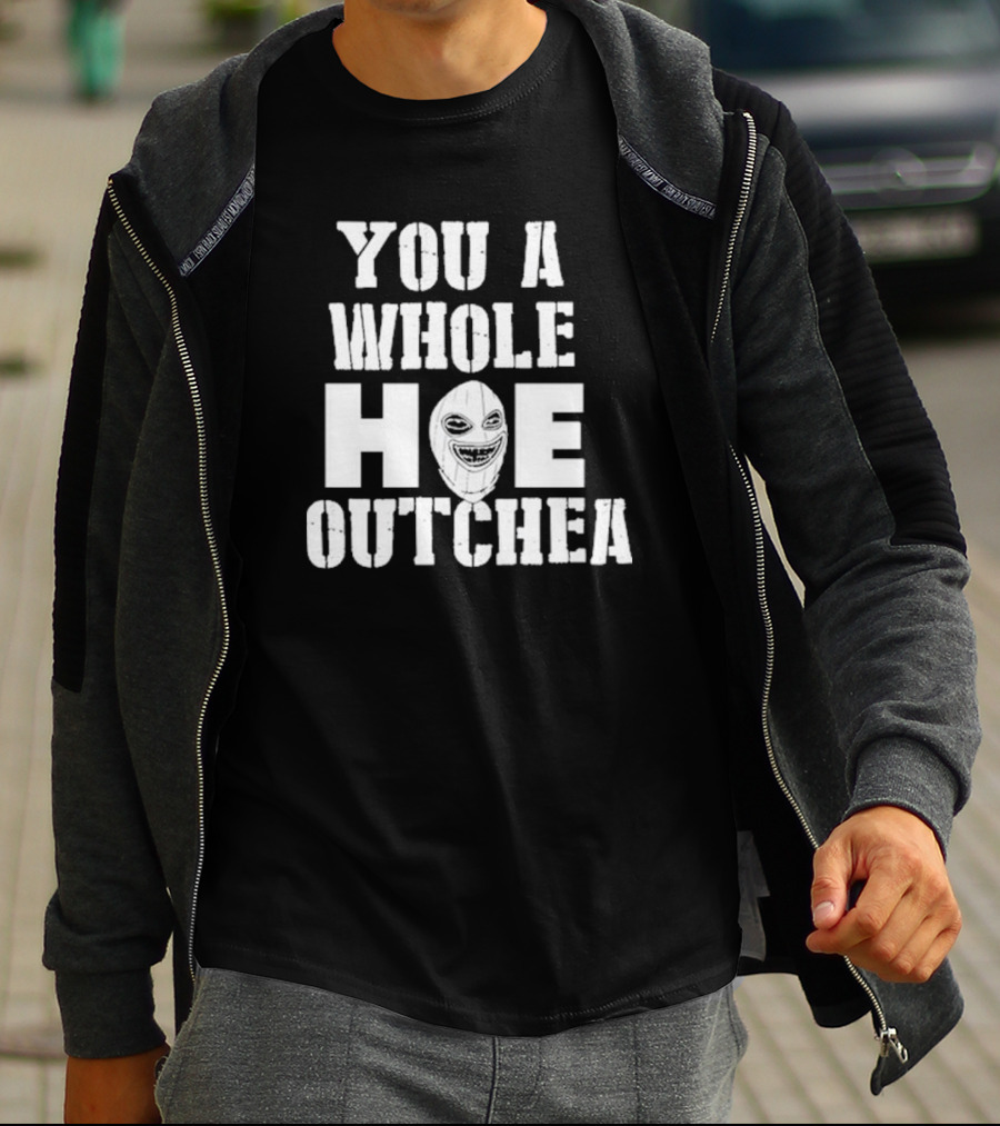 Beaucoup Jokes You A Whole Hoe Outchea Masked Face T-Shirt