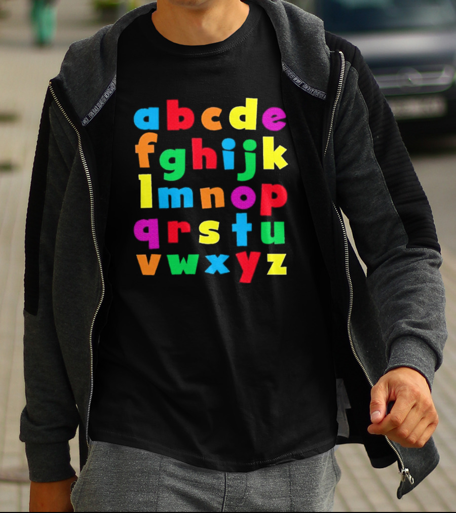 Colorful Alphabet Educational ABCs For Kids Learning T-Shirt