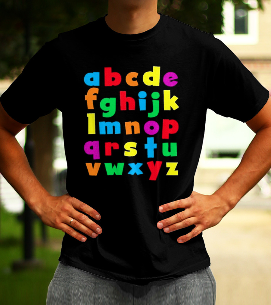 Colorful Alphabet Educational ABCs For Kids Learning T-Shirt