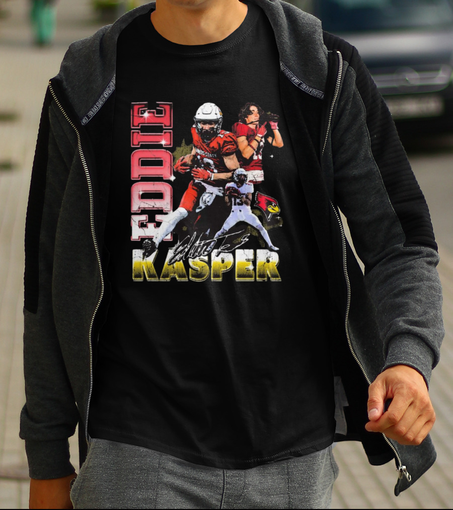 Eddie Kasper Illinois State Redbirds Football Vintage Signature T-Shirt