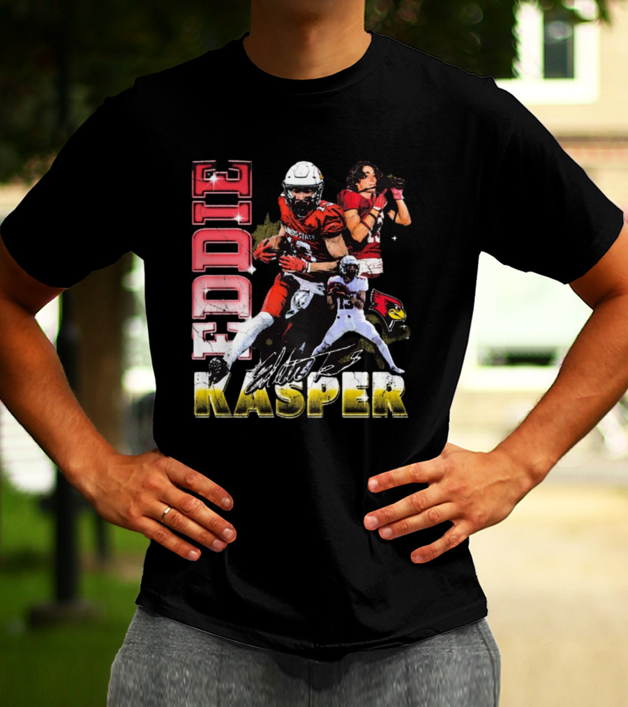 Eddie Kasper Illinois State Redbirds Football Vintage Signature T-Shirt