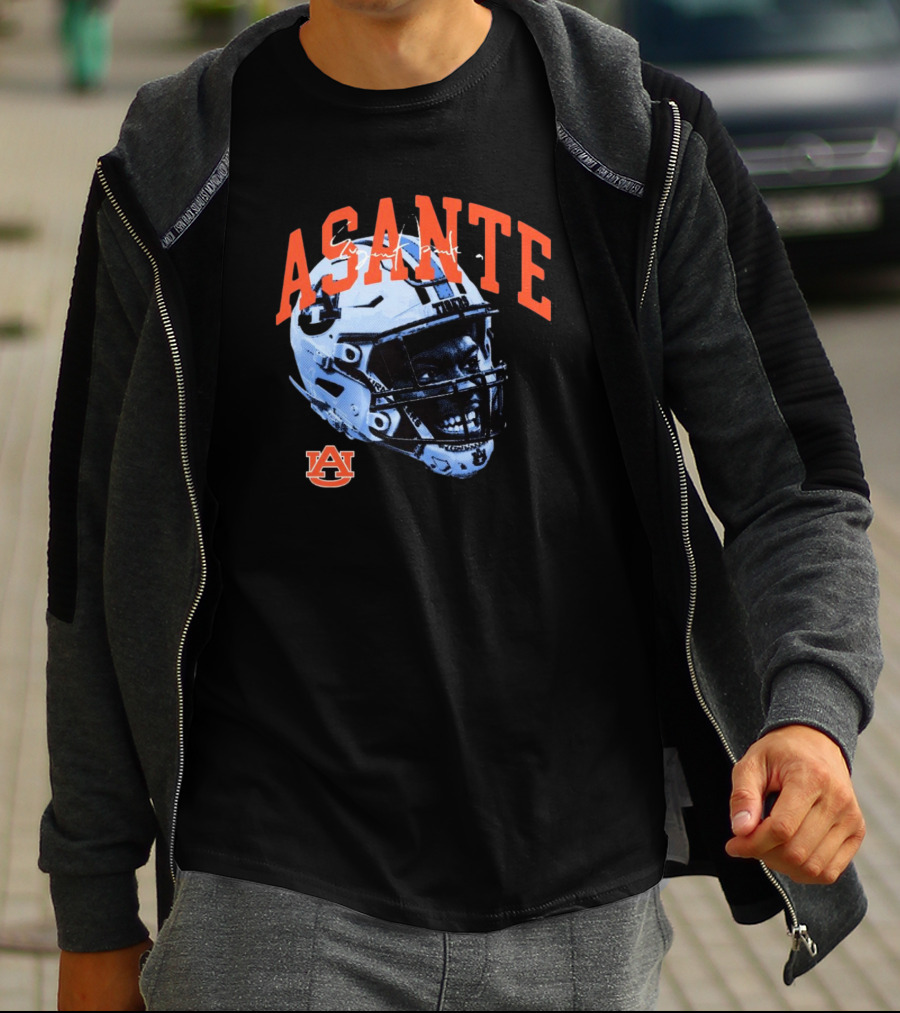 Asante Eugene Arch Auburn Tigers Signature Helmet T-Shirt
