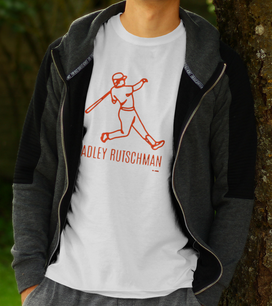 Adley Rutschman Lean Back Baltimore Orioles MLB Outline T-Shirt