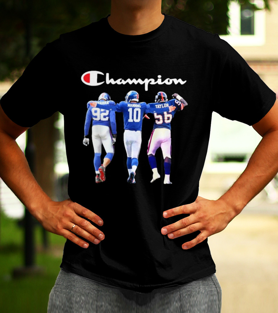 Champion Strahan Manning Taylor New York Giants Signatures T-Shirt