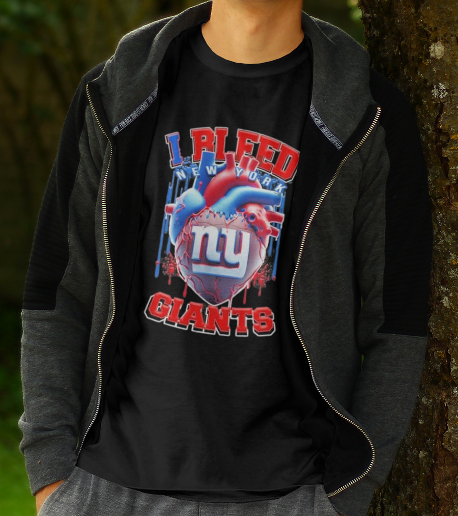 I Bleed New York Giants Ny Heart T-Shirt