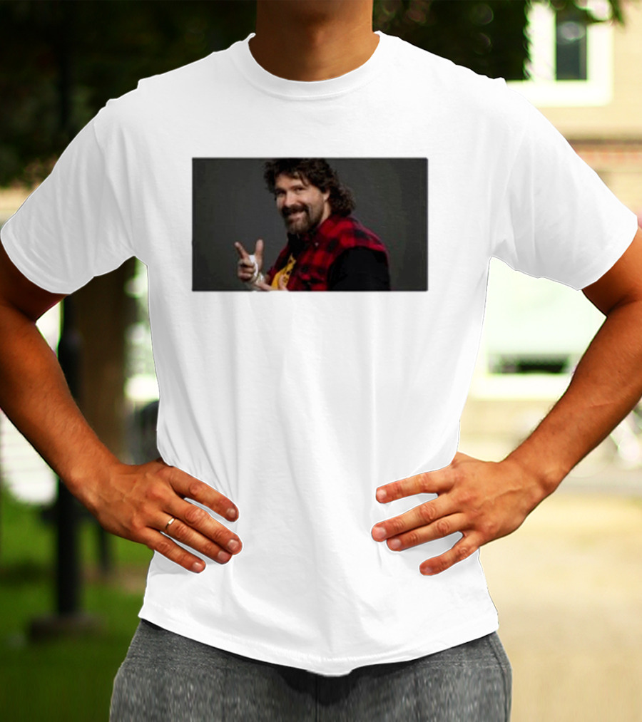 Mick Foley Vuelve A Firmar Un Contrato De Leyenda Con WWE Iconic Flannel Look T-Shirt