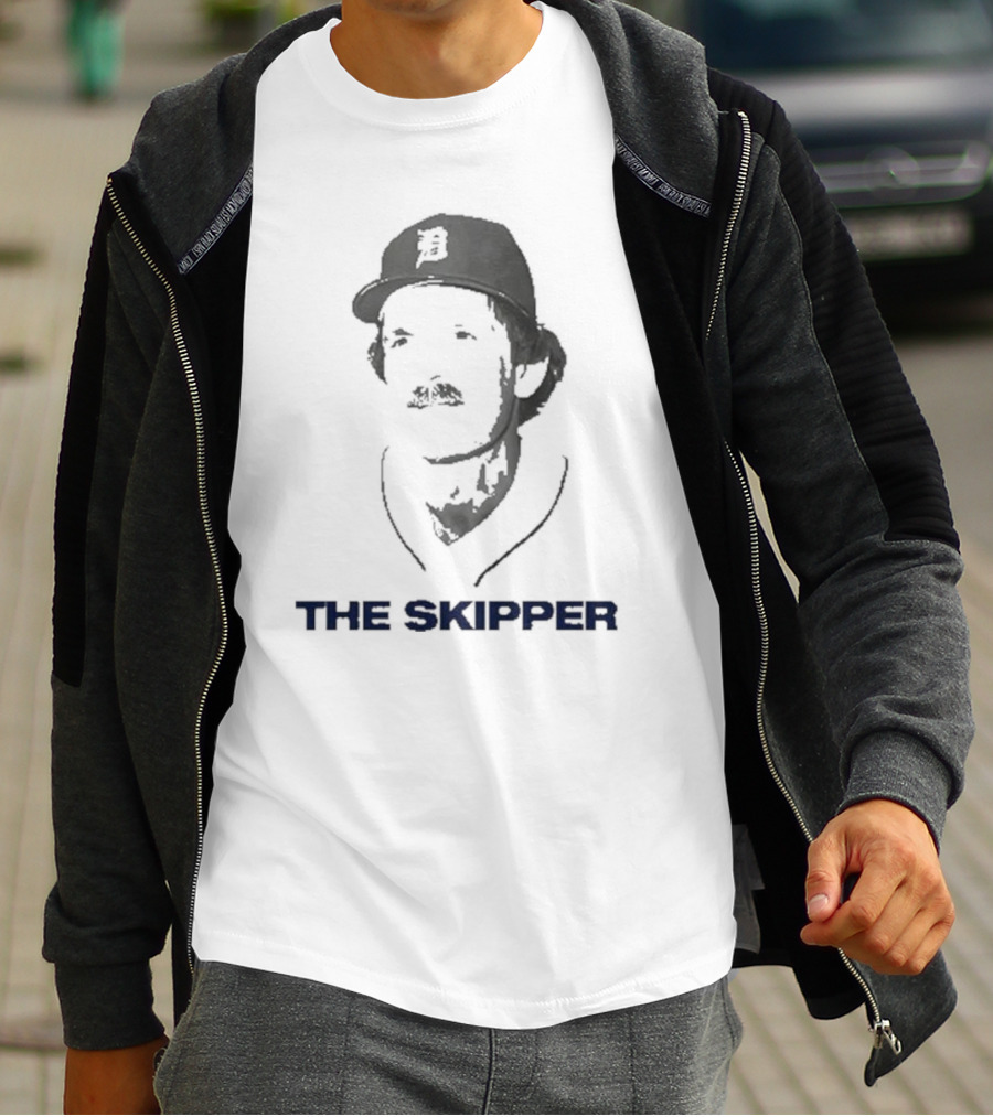 Beau Brieske Wearing Jim Leyland Detroit The Skipper T-Shirt