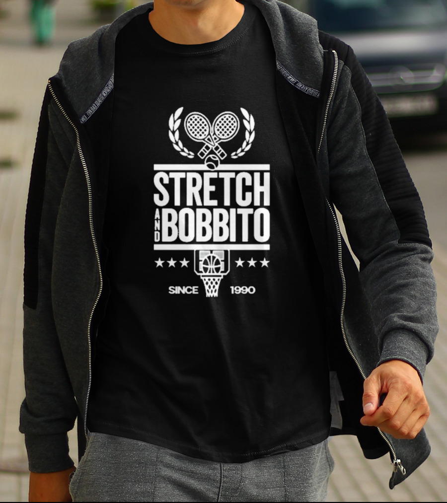Koolboblove Stretch And Bobbito Court Tennis And Basketball Since 1990 T-Shirt