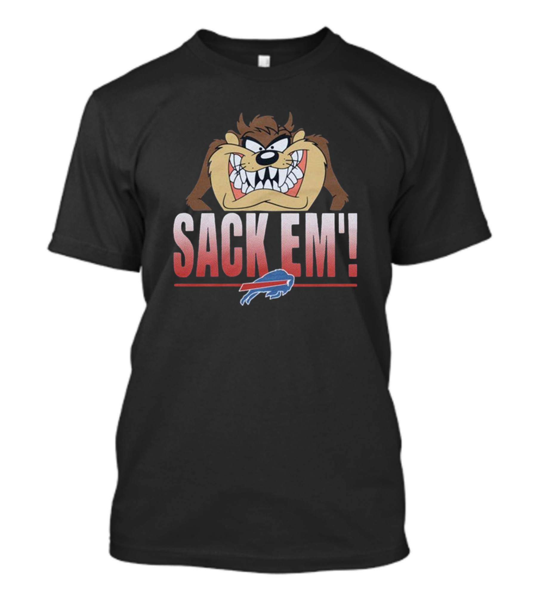 Looney Tunes Taz Sack Em Buffalo Bills NFL T-Shirt