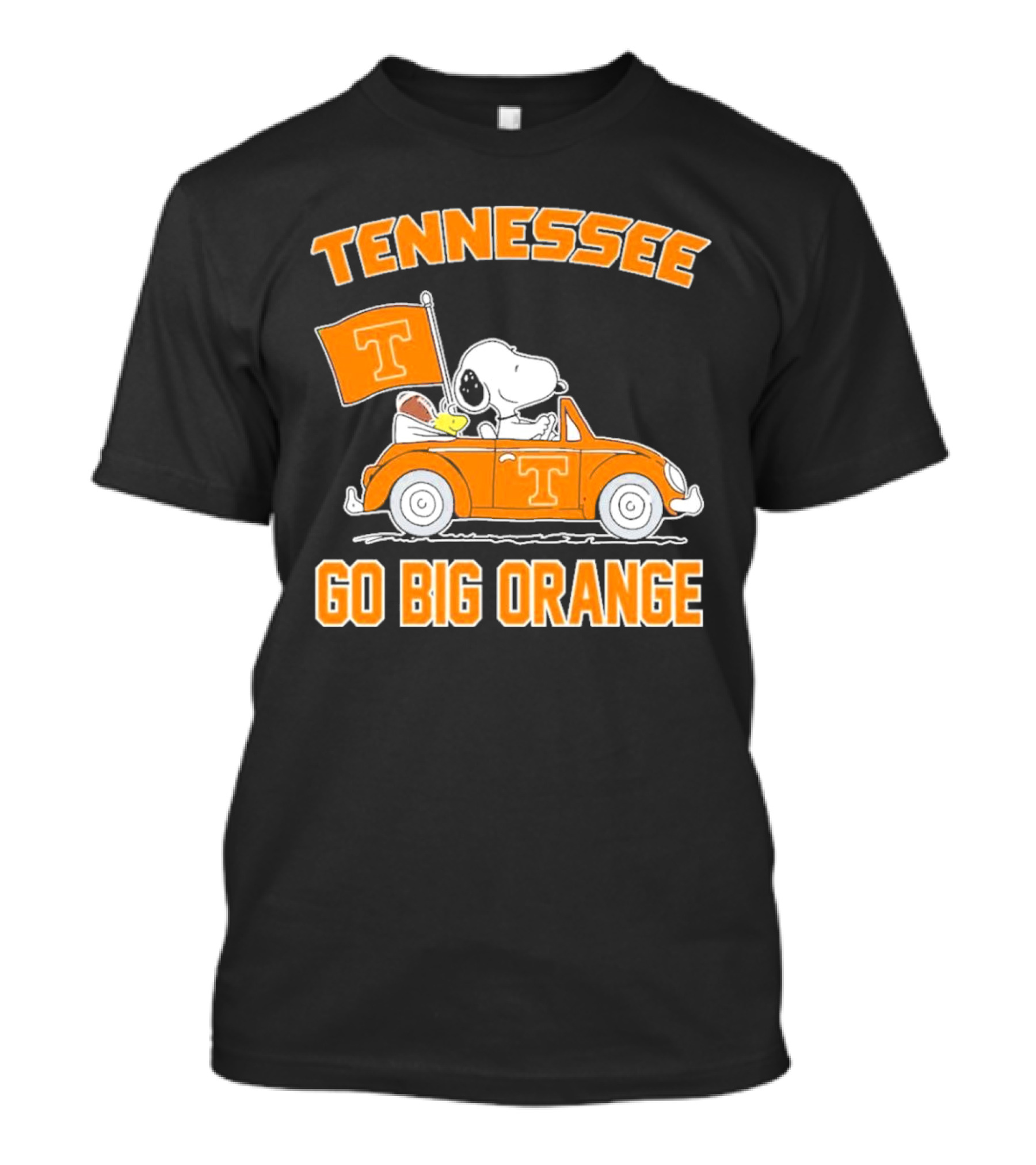 Tennessee Volunteers Snoopy Woodstock Car Go Big Orange T-Shirt