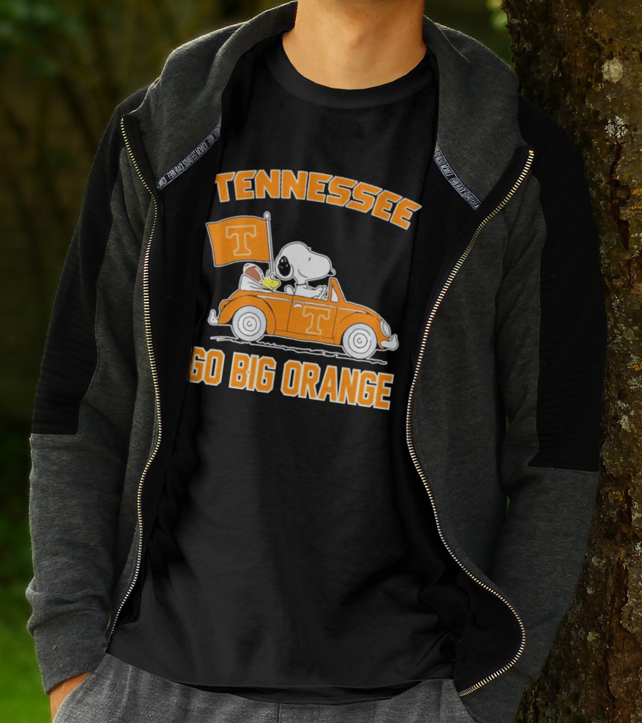 Tennessee Volunteers Snoopy Woodstock Car Go Big Orange T-Shirt