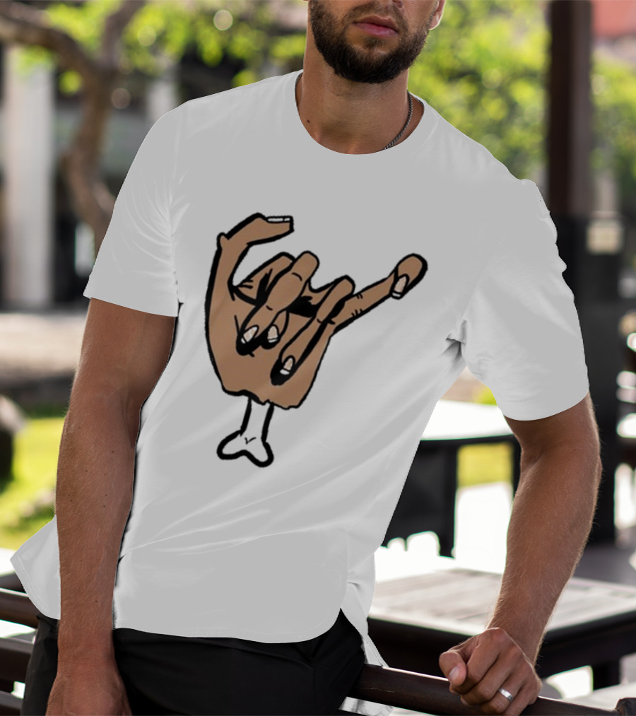 Ricky Berwick Crippled Bone Hand Gesture T-Shirt