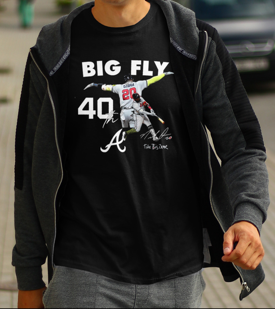 Big Fly 40th Braves Acuna Jr The Big Bear Ozuna 20 T-Shirt