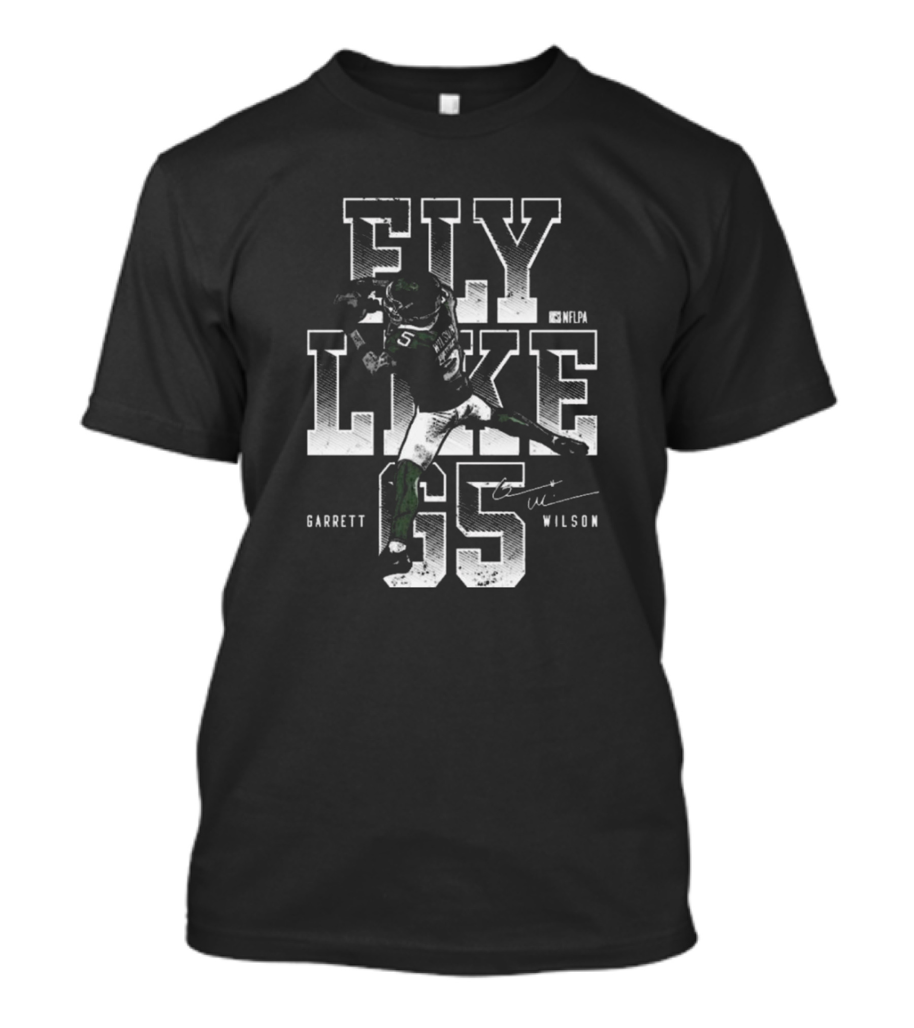 Garrett Wilson Fly Like G5 Signature NFLPA New York Jets T-Shirt