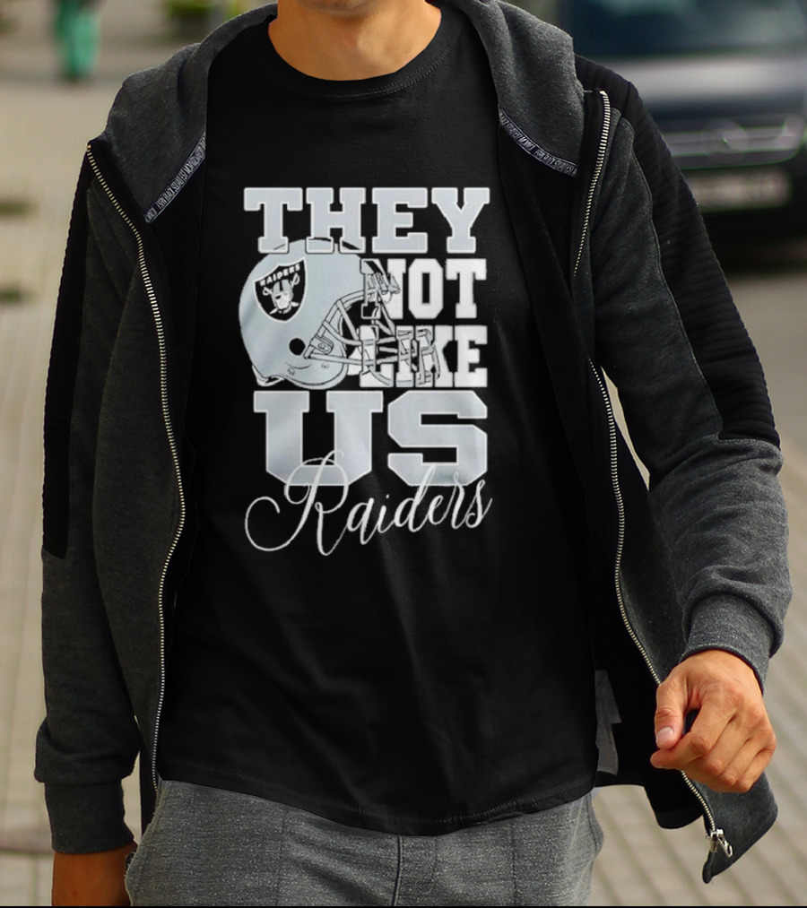 They Not Like Us Raiders Football Helmet T-Shirt