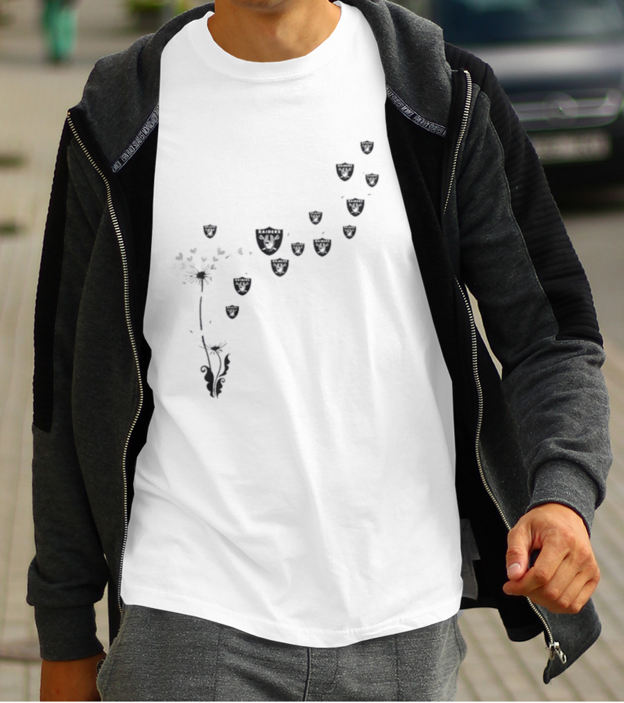 Las Vegas Raiders Dandelion Floral Emblem T-Shirt
