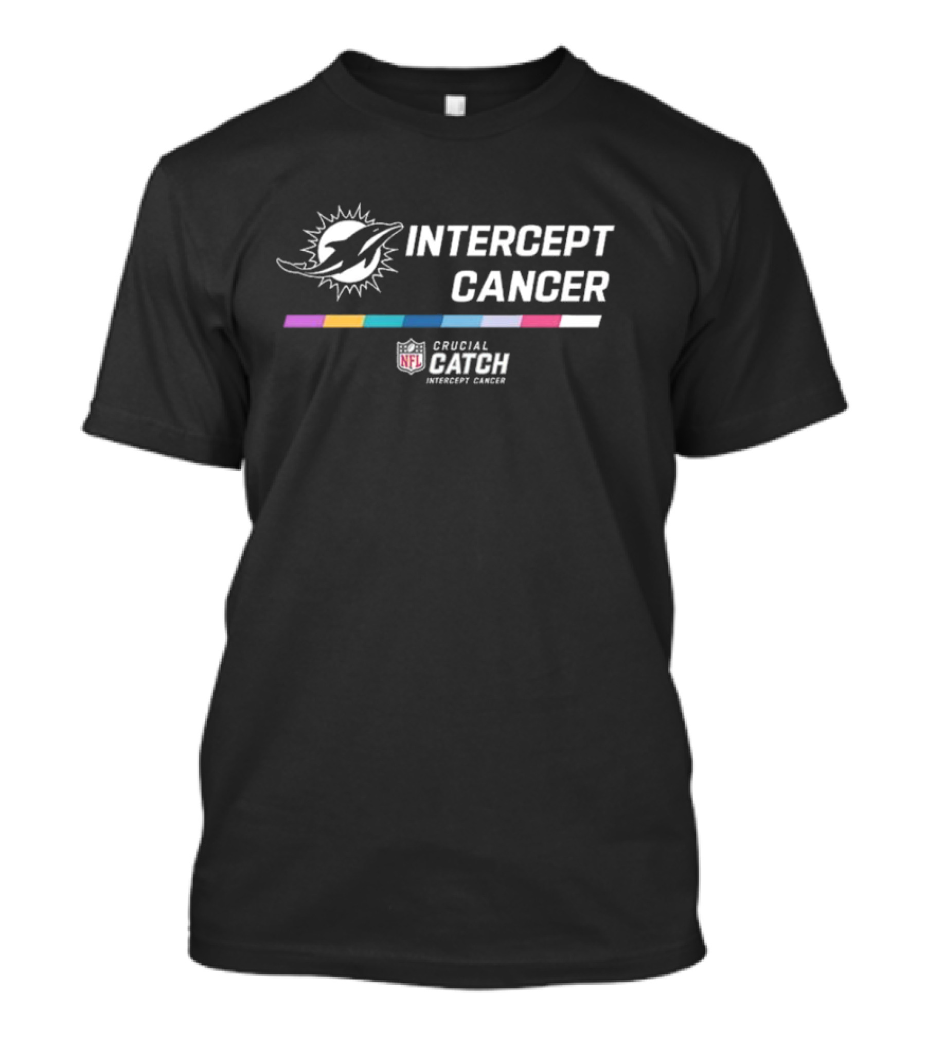 Miami Dolphins Crucial Catch Intercept Cancer NFL T-Shirt