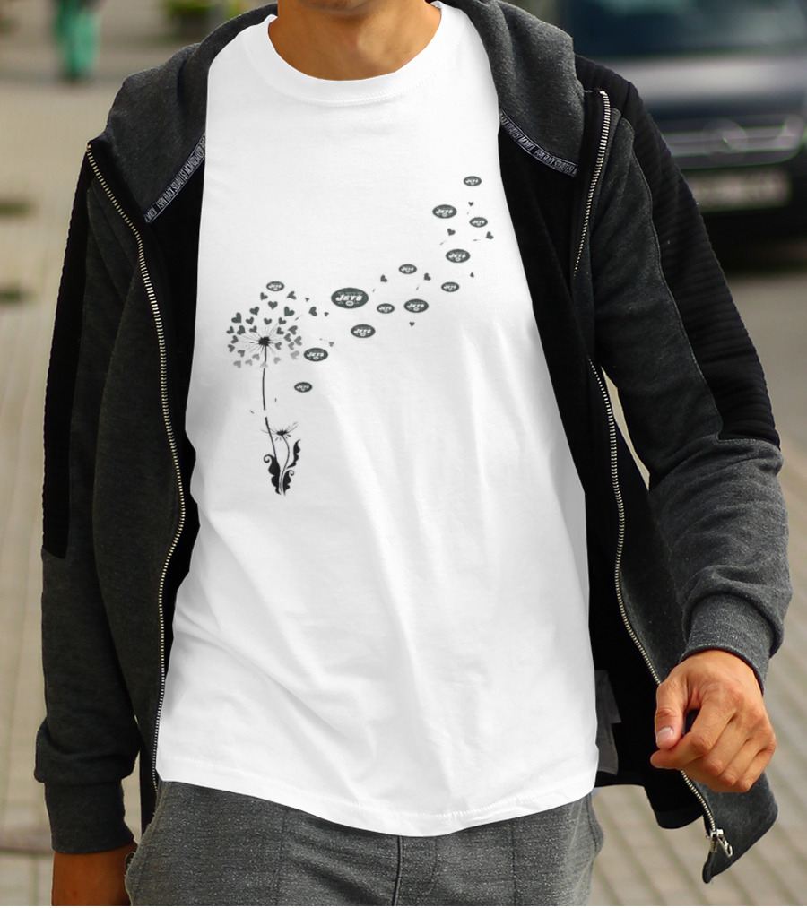 New York Jets Dandelion Logo Blossoms T-Shirt