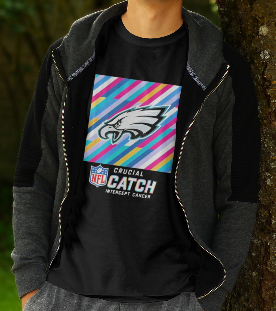 NFL Crucial Catch Intercept Cancer Philadelphia Eagles T-Shirt