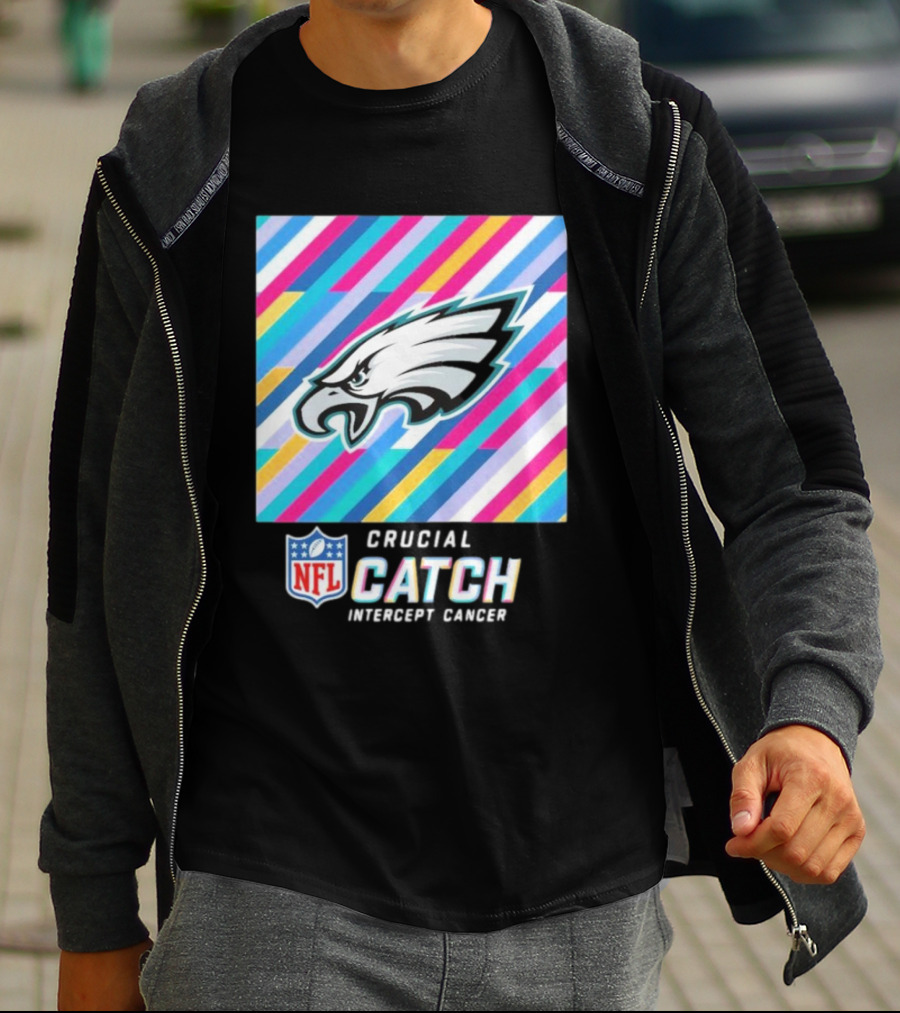 NFL Crucial Catch Intercept Cancer Philadelphia Eagles T-Shirt