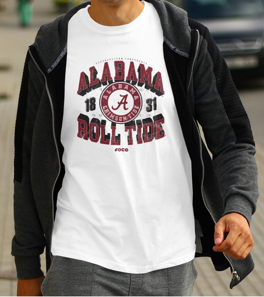 Alabama Crimson Tide 1831 Southeastern Conference Roll Tide Vintage Arched Foco T-Shirt