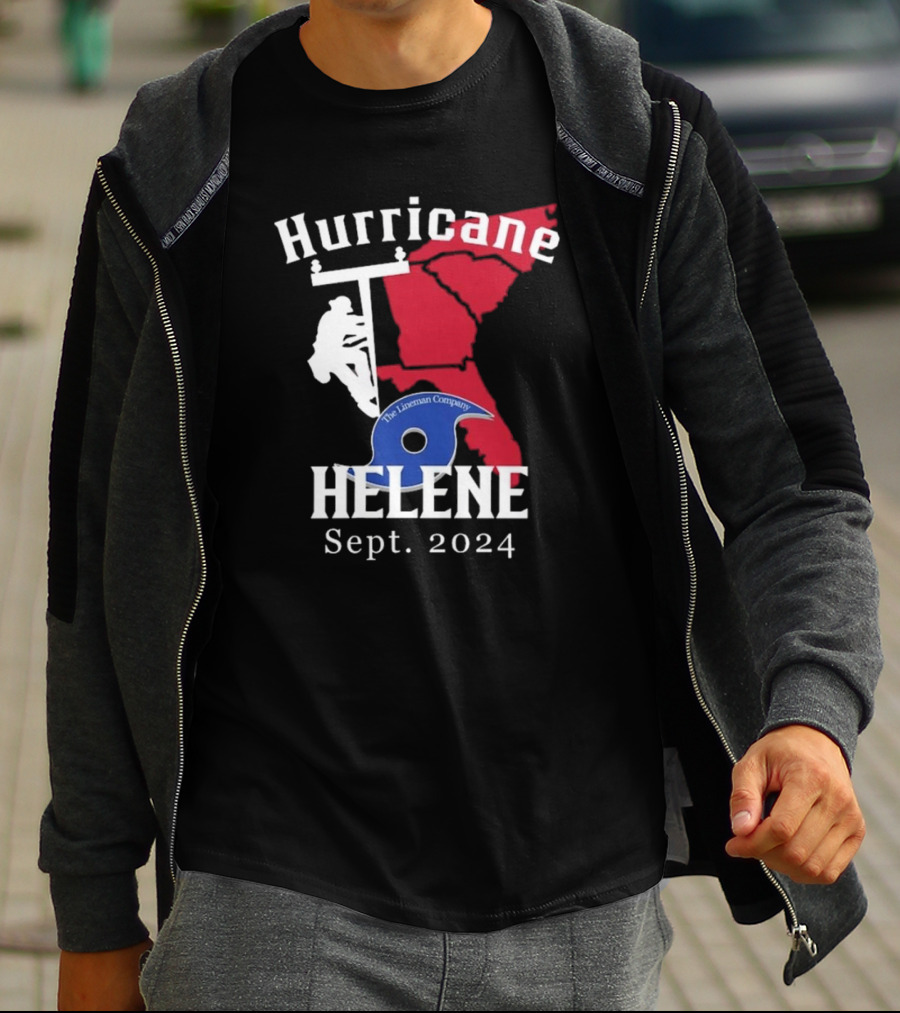 Hurricane Helene The Lineman Company Sept. T-Shirt