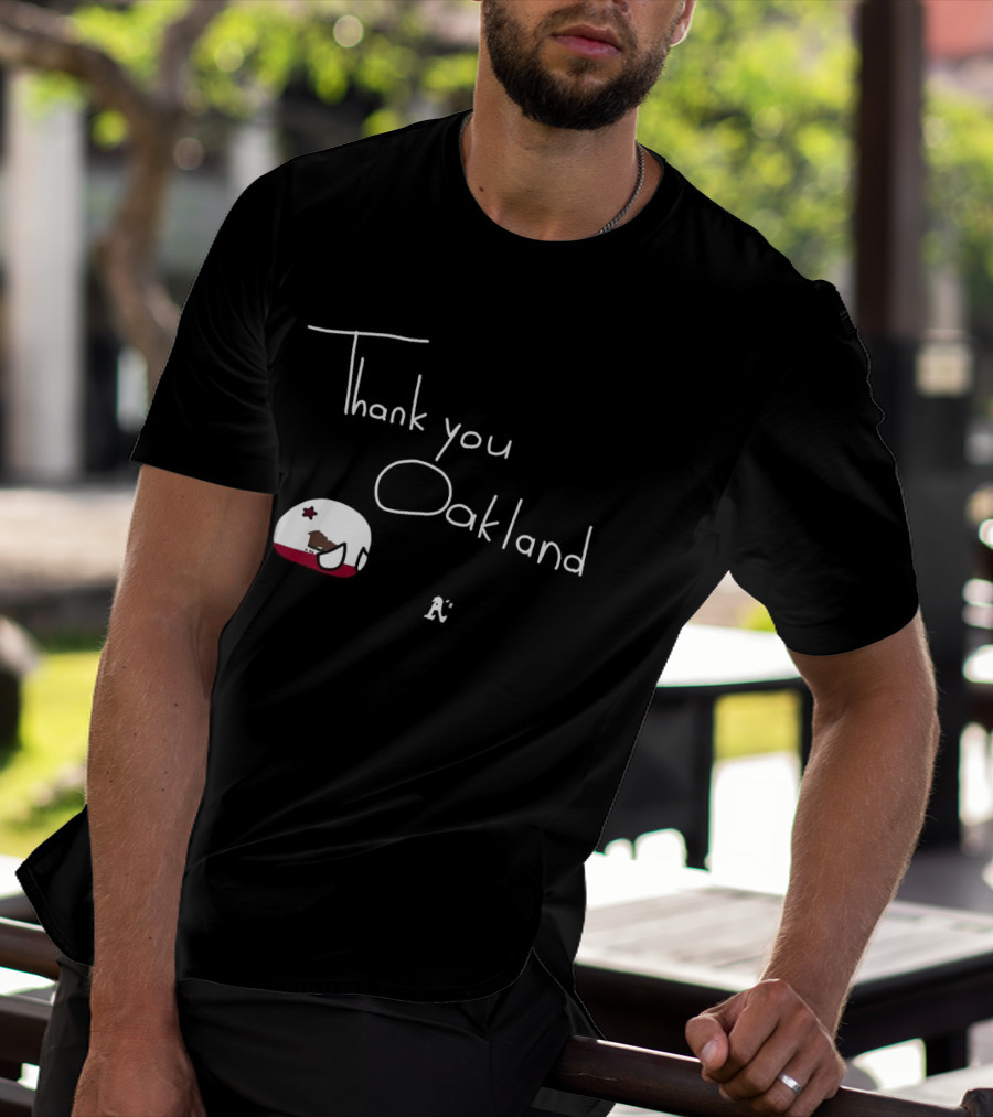 Thank You Oakland Athletics California Bear Flag T-Shirt